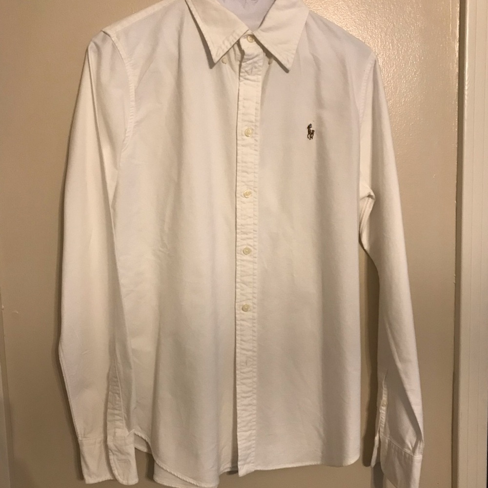 Women’s white Polo Button Up